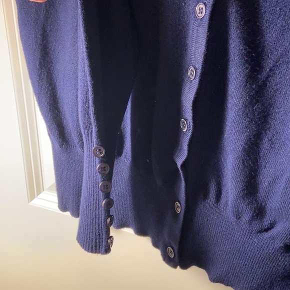 Biagio Sweater size M navy blue cardigan long sleeve button down details - Picture 3 of 5
